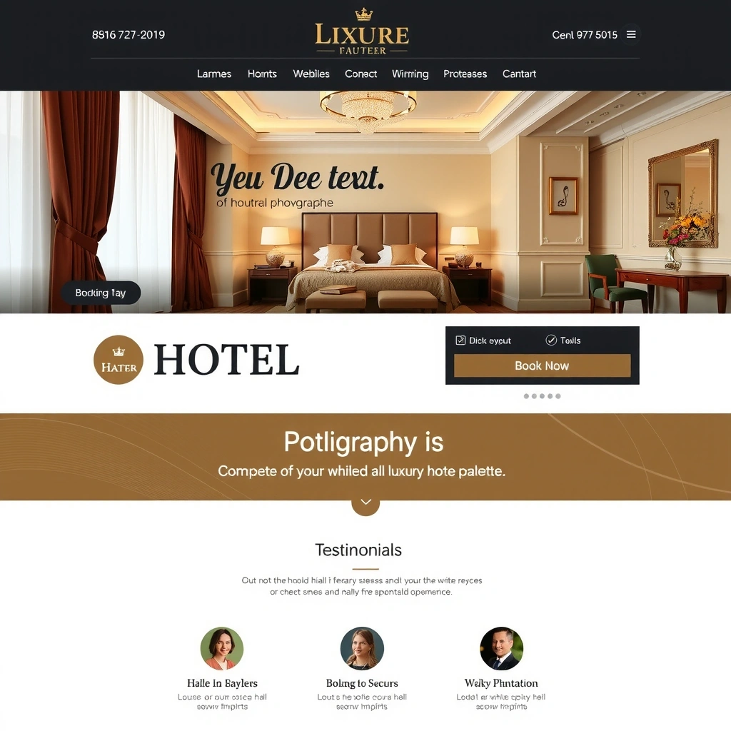Luxury hospitality website design