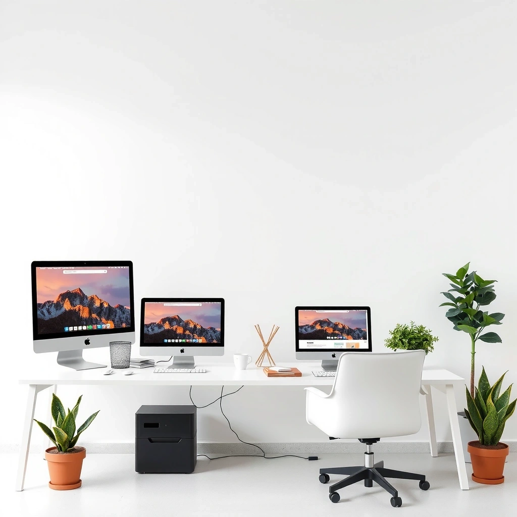 Modern web design workspace background